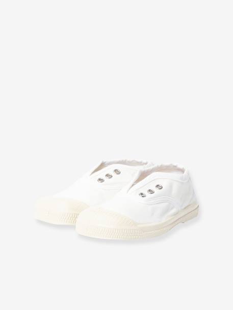 Katoenen tennisschoenen voor kinderen met vetersluiting Elly BENSIMON® beige+kaki+marineblauw+wit - vertbaudet enfant 