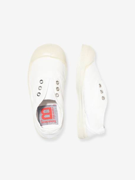 Tennis coton enfant Elly beige+blanc+kaki+marine - vertbaudet enfant 