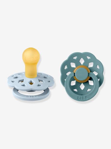 Lot de 2 sucettes-tétines Bohème, taille 1 de 0 à 6 mois beige+bleu+pêche - vertbaudet enfant 