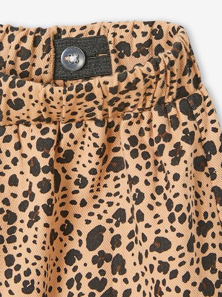 Jupe à volant imprimée fille beige imprimé+encre imprimé - vertbaudet enfant 