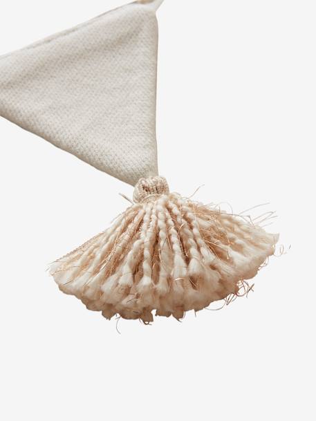 Guirlande fanions tricot BEIGE CLAIR UNI+rose poudré - vertbaudet enfant 