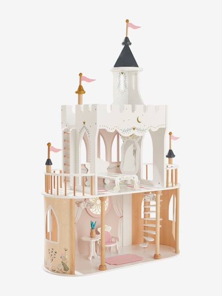 Château de princesse pour poupées mannequins en bois FSC® blanc - vertbaudet enfant 
