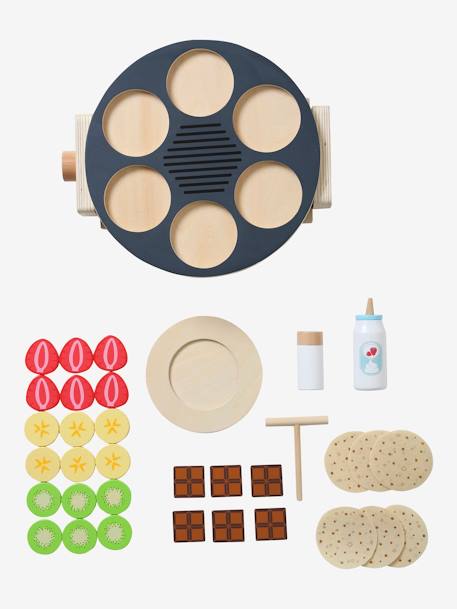 Set crêpes party en bois FSC® gris - vertbaudet enfant 