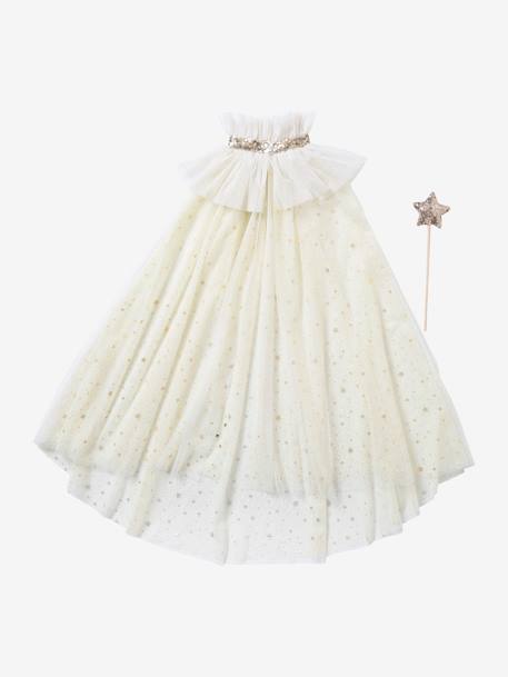 Cape met glitters + toverstok wit - vertbaudet enfant 