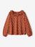 Shirt-blouse voor meisjes met glanzende motiefjes Bruin met print - vertbaudet enfant 