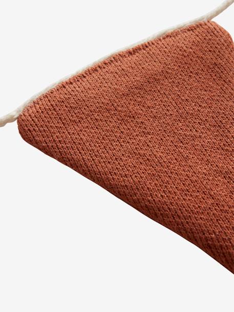 Guirlande fanions tricot BEIGE CLAIR UNI+rose poudré - vertbaudet enfant 