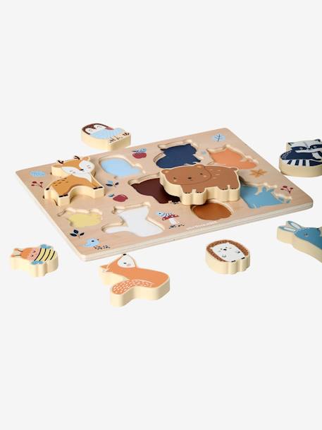 Puzzle à encastrer Les amis de la Forêt en bois FSC® vert - vertbaudet enfant 
