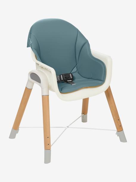 Chaise haute évolutive 2 hauteurs  High & Low bleu+GRIS - vertbaudet enfant 