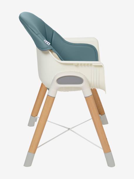 Chaise haute évolutive 2 hauteurs  High & Low bleu+GRIS - vertbaudet enfant 