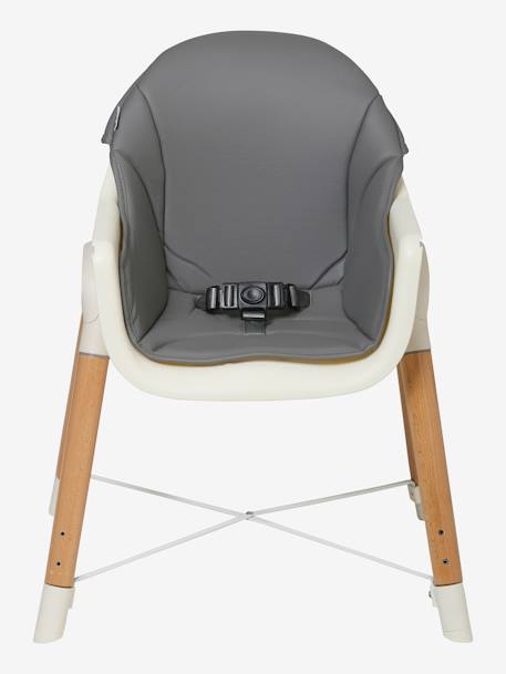 Hoge ontwikkelingsstoel 2 hoogtes vertbaudet High & Low Grijs/hout - vertbaudet enfant 