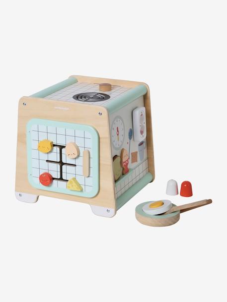 Cube d'activités cuisine en bois FSC® beige - vertbaudet enfant 