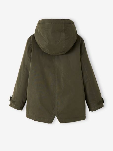 Parka garçon 3 en 1 blouson amovible bleu grisé+kaki+lichen+Marine grisé+noix de pécan - vertbaudet enfant 