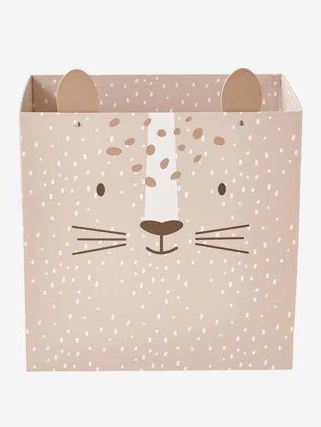 Corbeille en carton pliable Tigre beige - vertbaudet enfant 