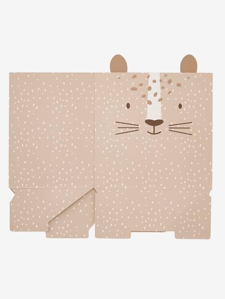 Corbeille en carton pliable Tigre beige - vertbaudet enfant 