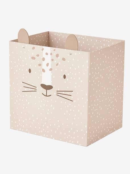Corbeille en carton pliable Tigre beige - vertbaudet enfant 