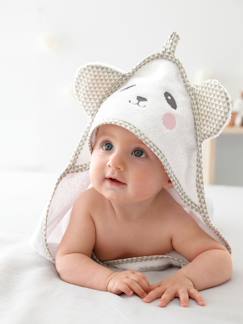 Baby-Babybadcape met capuchon en geborduurde dieren