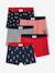 Lot de 5 boxers stretch 'pirates' garçon Lot marine et rouge - vertbaudet enfant 