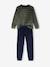 Lot de 2 pyjamas garçon velours dinosaures LOT VERT ET MARINE - vertbaudet enfant 