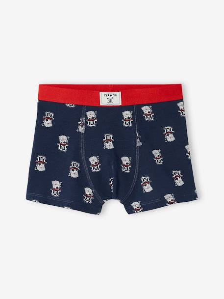 Lot de 5 boxers stretch 'pirates' garçon Lot marine et rouge - vertbaudet enfant 