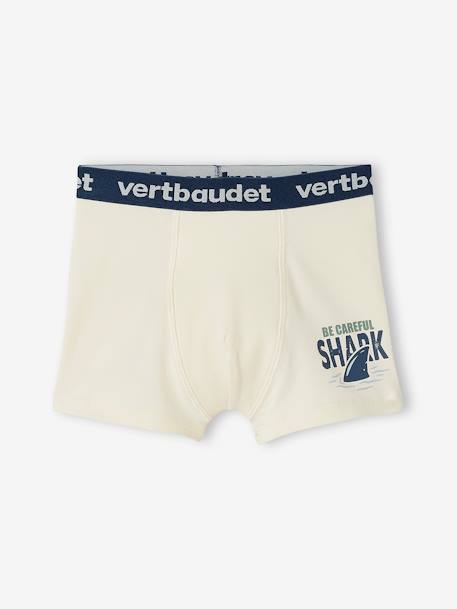 Lot de 5 boxers stretch 'requins' garçon Lot bleu - vertbaudet enfant 