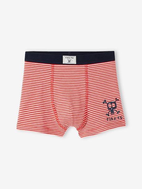 Lot de 5 boxers stretch 'pirates' garçon Lot marine et rouge - vertbaudet enfant 