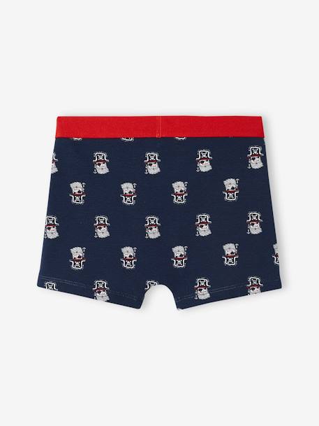 Lot de 5 boxers stretch 'pirates' garçon Lot marine et rouge - vertbaudet enfant 