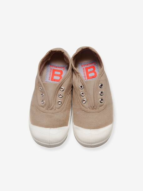 Tennis coton enfant Elly beige+blanc+kaki+marine - vertbaudet enfant 