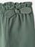 Molton babybroek met elastische taille flesgroen+inkt+rozen - vertbaudet enfant 