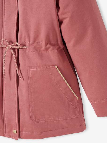 Parka fille 3 en 1 hiver à capuche DARK GREEN+kaki+PURPLE DARK+vert de gris - vertbaudet enfant 