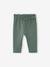 Molton babybroek met elastische taille flesgroen+inkt+rozen - vertbaudet enfant 