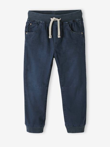 Pantalon style jogger doublé polaire garçon facile à enfiler encre+NOISETTE+vert sapin - vertbaudet enfant 