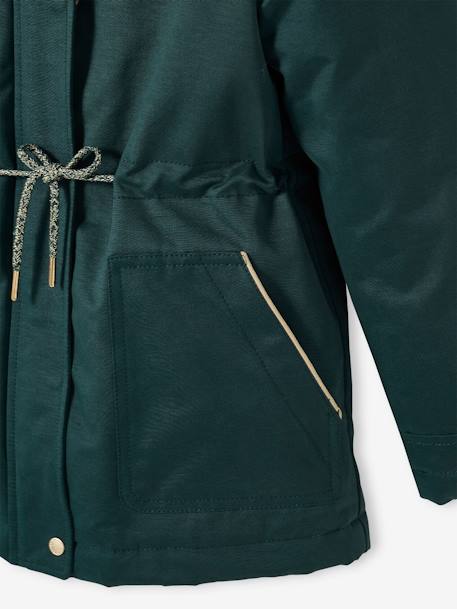 Parka fille 3 en 1 hiver à capuche DARK GREEN+kaki+PURPLE DARK+vert de gris - vertbaudet enfant 