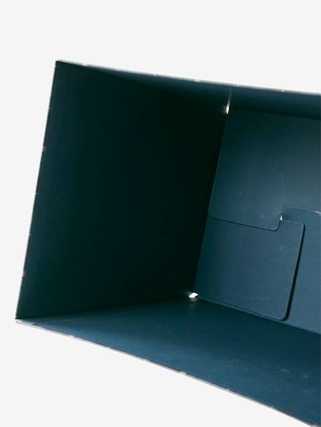 Corbeille en carton pliable Ecusson vert / bleu - vertbaudet enfant 