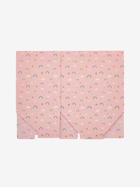 Corbeille en carton pliable Arc-en-ciel rose - vertbaudet enfant 
