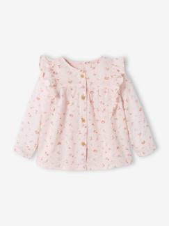 Baby-Overhemd, blouse-Blouse met ruches baby meisje