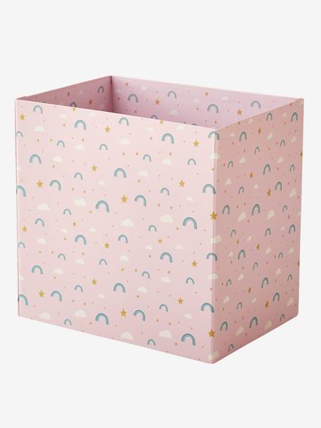 Opvouwbaar kartonnen mandje Regenboog roze - vertbaudet enfant 