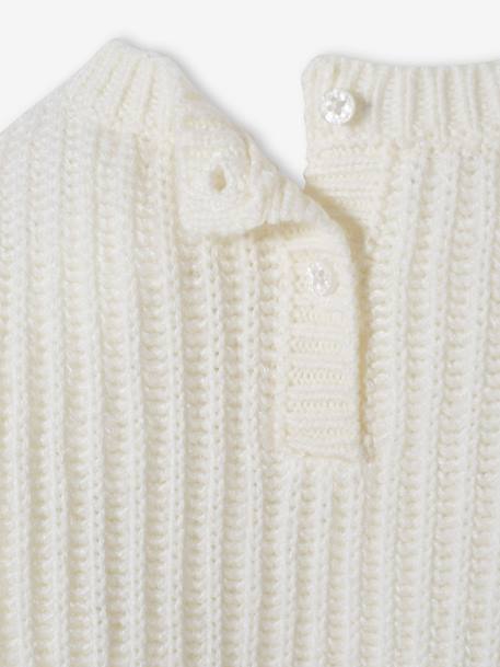 Pull tricot bébé coeur doré ivoire - vertbaudet enfant 