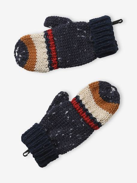 Ensemble garçon bonnet + snood + mitaines marine - vertbaudet enfant 