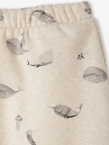Pantalon naissance molleton imprimé Beige chiné AOP baleine+BEIGE FONCE IMPRIME+camel+rose - vertbaudet enfant 
