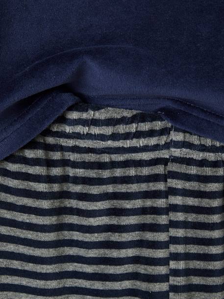 Lot de 2 pyjamas garçon velours nature LOT BLEU ET GRIS - vertbaudet enfant 