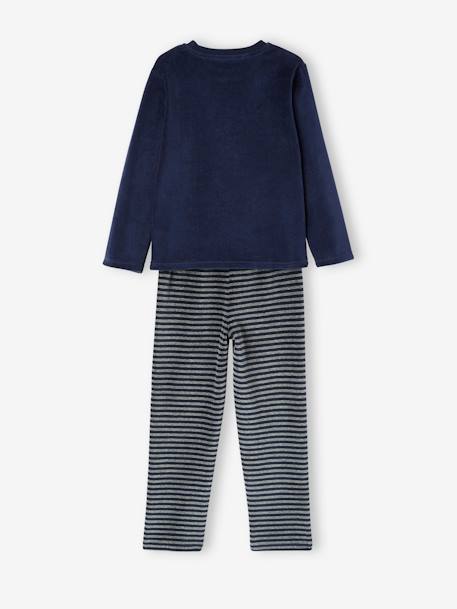 Lot de 2 pyjamas garçon velours nature LOT BLEU ET GRIS - vertbaudet enfant 