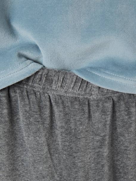 Lot de 2 pyjamas garçon velours nature LOT BLEU ET GRIS - vertbaudet enfant 