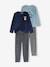 Lot de 2 pyjamas garçon velours nature LOT BLEU ET GRIS - vertbaudet enfant 