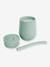 Gobelet d'apprentissage avec paille Mini Cup en silicone rose+vert sauge - vertbaudet enfant 