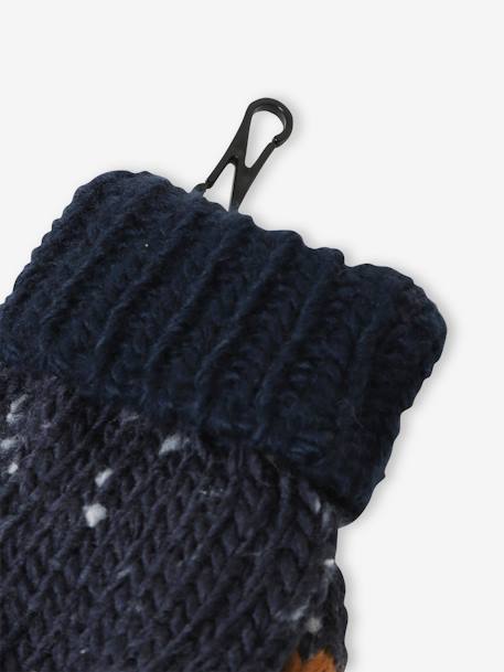 Ensemble garçon bonnet + snood + mitaines marine - vertbaudet enfant 
