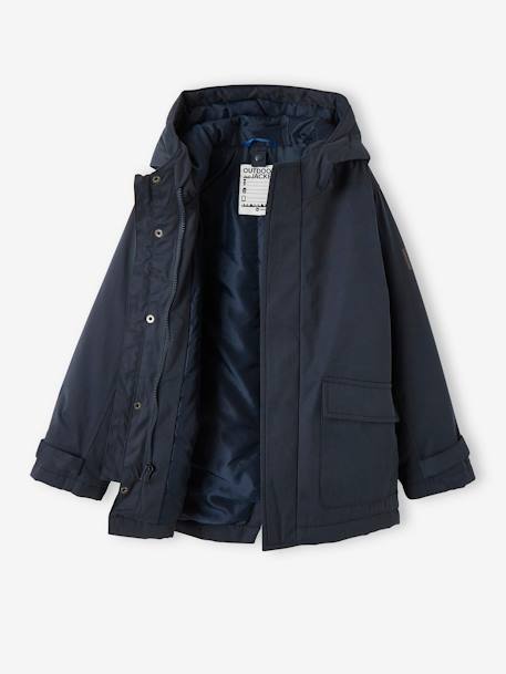 Parka garçon 3 en 1 blouson amovible bleu grisé+kaki+lichen+Marine grisé+noix de pécan - vertbaudet enfant 