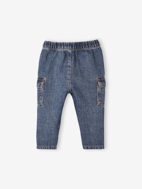 Baby jeans met zijzakken onbewerkt denim - vertbaudet enfant 