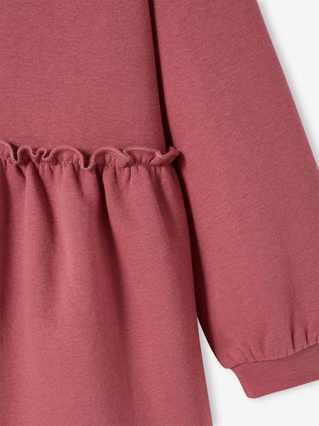 Robe en molleton col Claudine fille prune - vertbaudet enfant 