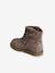 Boots zippés en cuir imprimé bébé fille taupe - vertbaudet enfant 