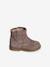 Boots zippés en cuir imprimé bébé fille taupe - vertbaudet enfant 